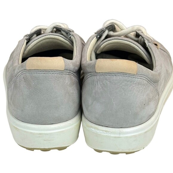 Ecco Soft 7 Leather Sneakers Womens Sz 38 US 7-7.5 Gray Lace Up Comfort - Picture 8 of 16